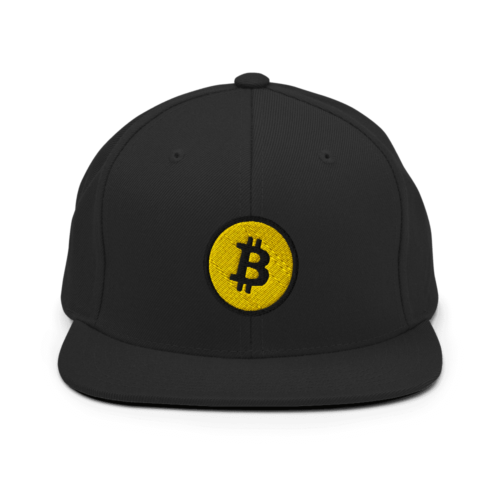 Bitcoin Snapback Hat — Bitcoin Snapback Hat / Black
